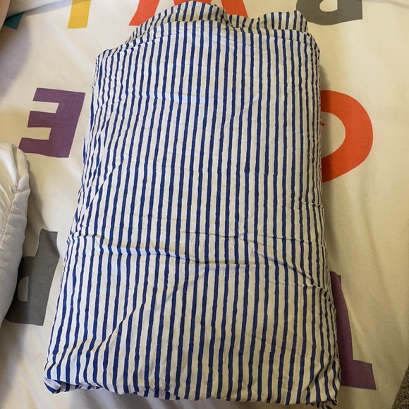 Blue striped flat sheet - Picture 3 of 3